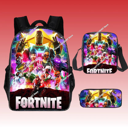 Purilite Select 3PCS Anime Fortnite Backpack Set