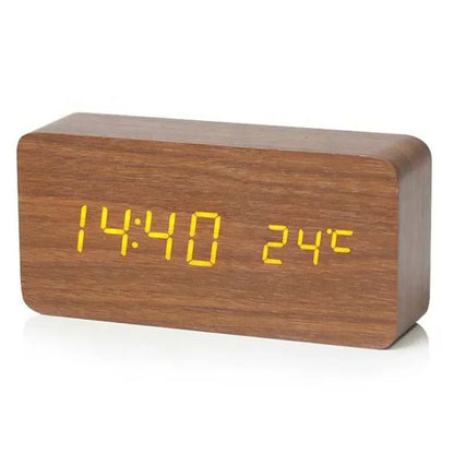 Purilite Select Digital Wooden LED Alarm Clock