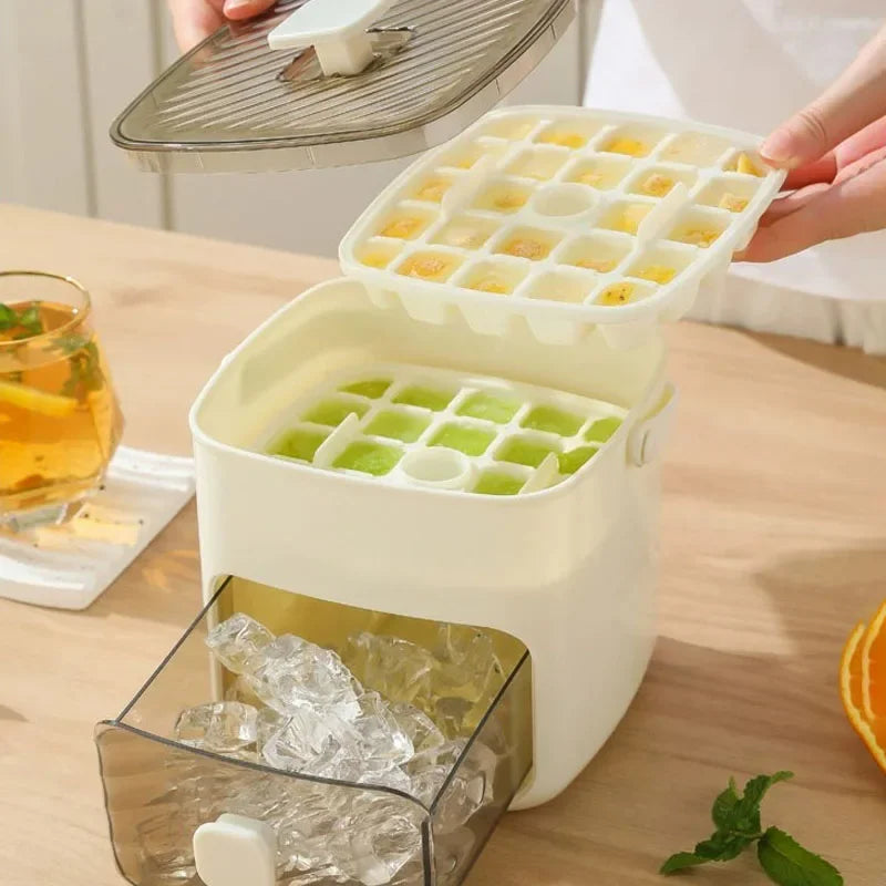 Purilite Select 48-Grid Reusable Ice Cube Tray with Easy Release Design Refrigerator Ice Maker Mold