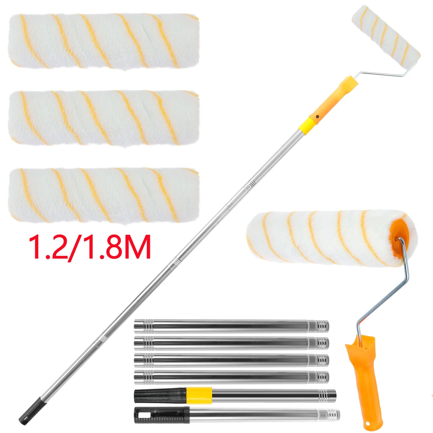 Purilite Select Paint Roller Brush Kit – Household Wall & Ceiling Painting Tool with Detachable Pole
