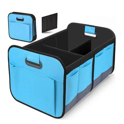 Purilite Select Collapsible Car Trunk Storage Box, 600D Oxford Fabric SUV Cargo Organizer with Multiple Compartments & Reinforced Handles