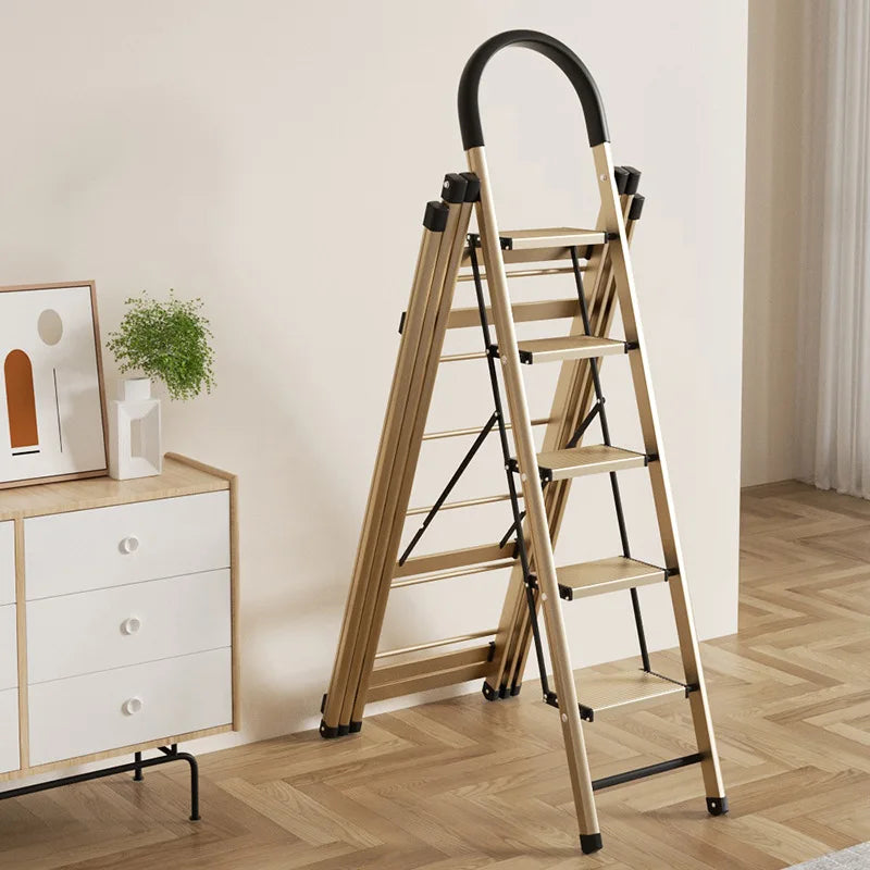 Purilite Select | Folding Ladder Drying Rack | Dual-Purpose Aluminum Alloy Indoor Ladder for Household Use