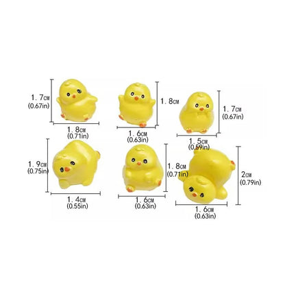 Purilite Select Mini Resin Chick Dashboard Ornament Set Decorative Car Interior Desk Home Office Display Accent (Set of 3)