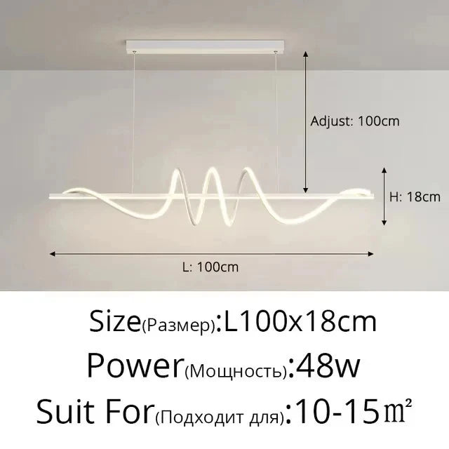 Purilite Select Minimalist Modern Dining Table LED Pendant Light