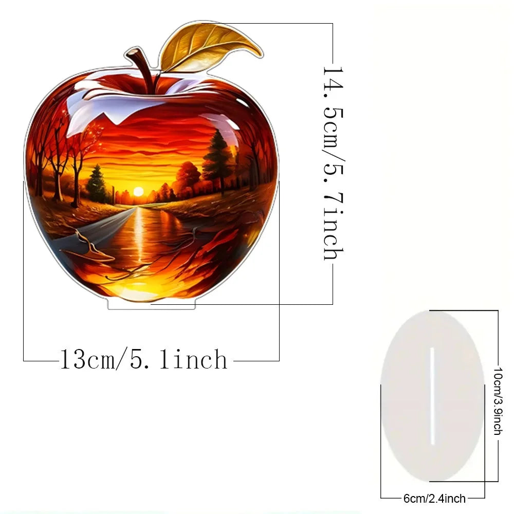 Purilite Select Clear Crystal Apple Figurine