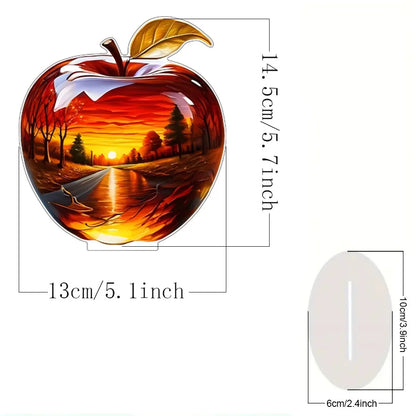 Purilite Select Clear Crystal Apple Figurine