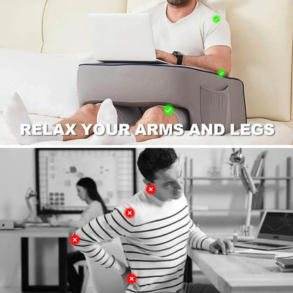 Purilite Select Gaming Pillow for Lap | Reading Pillow for Bed | Memory Foam Bed Rest Pillow for Reading, Working, Playing Games