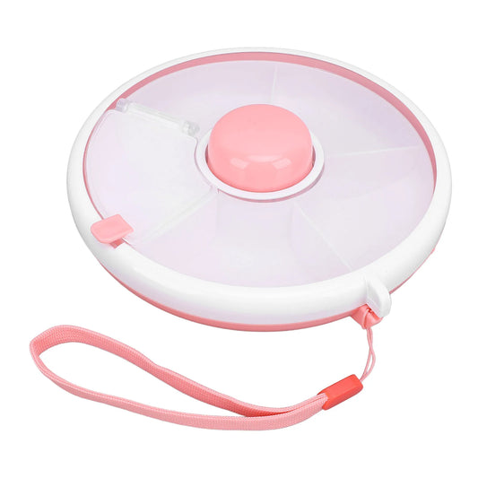 Purilite Select 360° Rotating Snack Container Set of 2 Large Capacity Kids Fruit Storage Boxes with Lids for Home