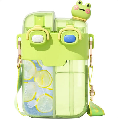 Purilite Select Kids Dual Compartment Leak-Proof Water Bottle with Straw and Direct Drink Lid – 780ml Portable School & Travel Bottle
