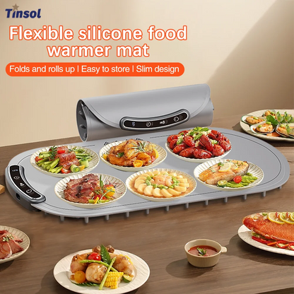 Purilite Select | Flexible Silicone Food Heating Pad | Foldable Electric Food Warming Tray with Smart Thermostat