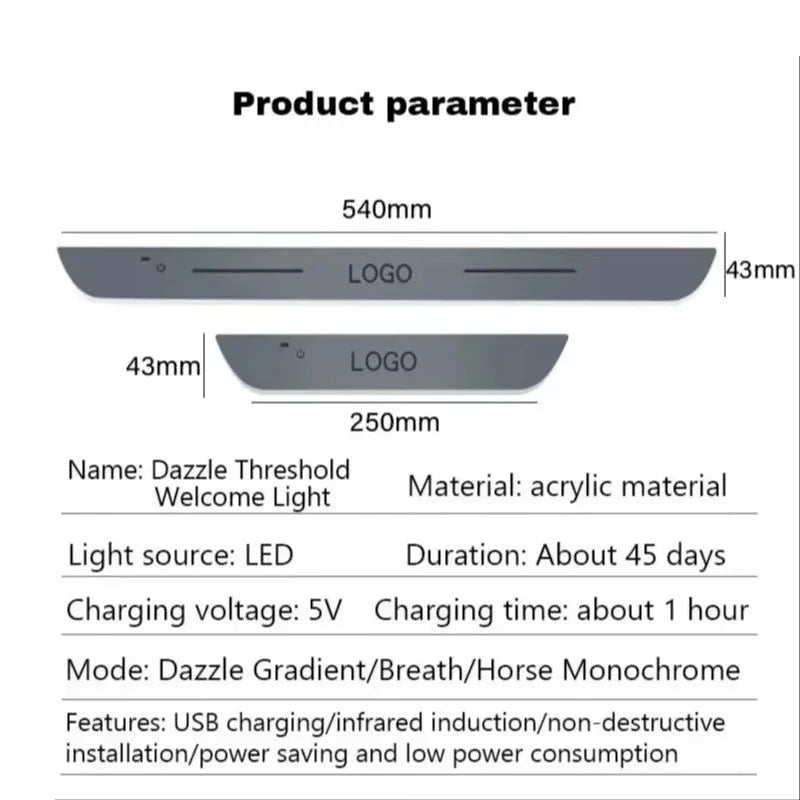 Purilite Select Customized Car Door Sill Light