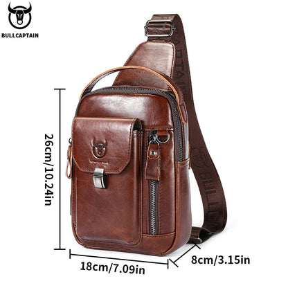 Purilite Select Mens Genuine Leather Crossbody Bag