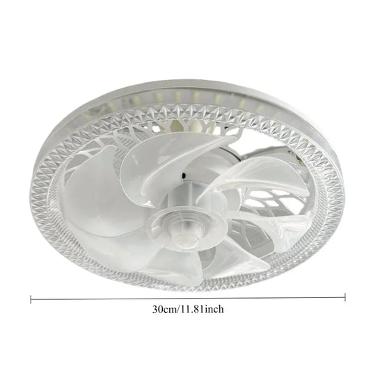 Purilite Select Modern Flush Mount Ceiling Fan with Light | Remote Control | Stepless Color Change | Low Profile Bedroom Fan Light
