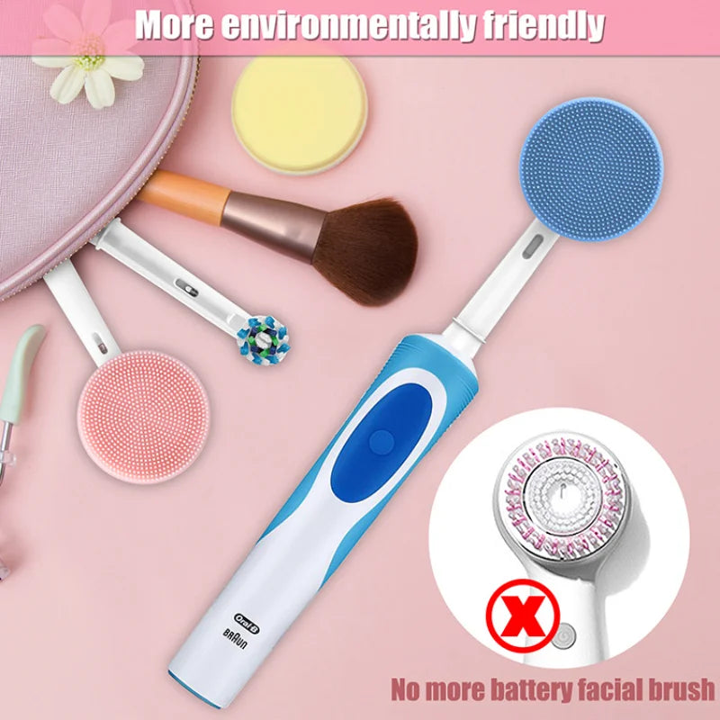 Purilite Select Silicone Facial Cleansing Brush Replacement Head for Electric Facial Care Device Soft Skin Cleansing Attachment (Set of 3)