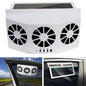 Purilite Select Solar Powered Car Exhaust Fan Triple Ventilation Window Mounted Heat Removal Fan