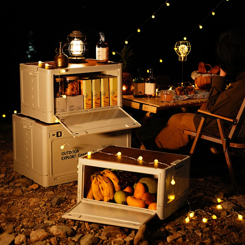 Purilite Select 30L Collapsible Storage Box Large Capacity Portable Storage Container with Side Opening Lid