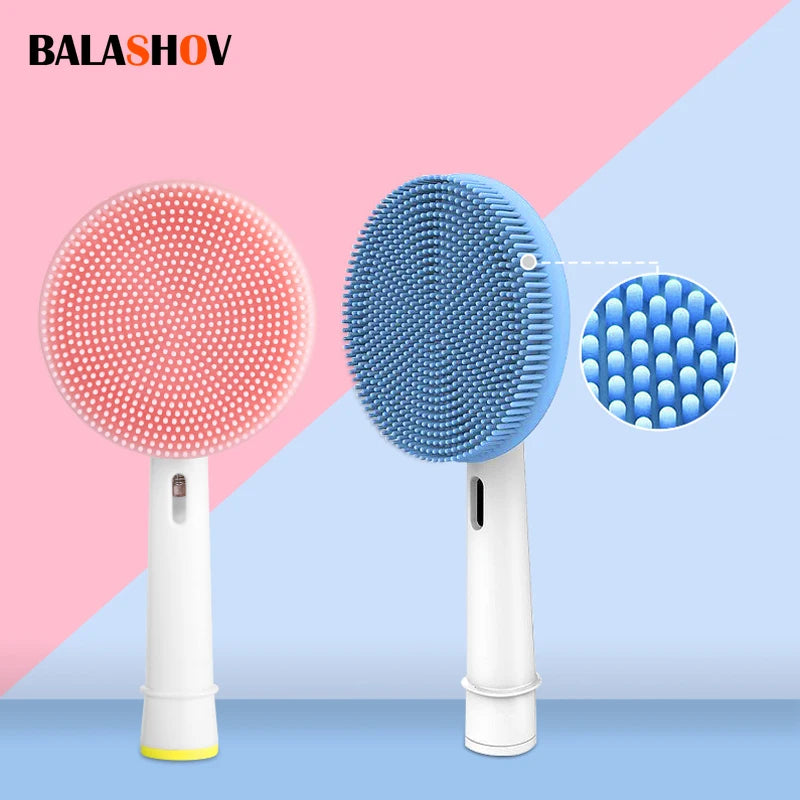 Purilite Select Silicone Facial Cleansing Brush Replacement Head for Electric Facial Care Device Soft Skin Cleansing Attachment (Set of 3)