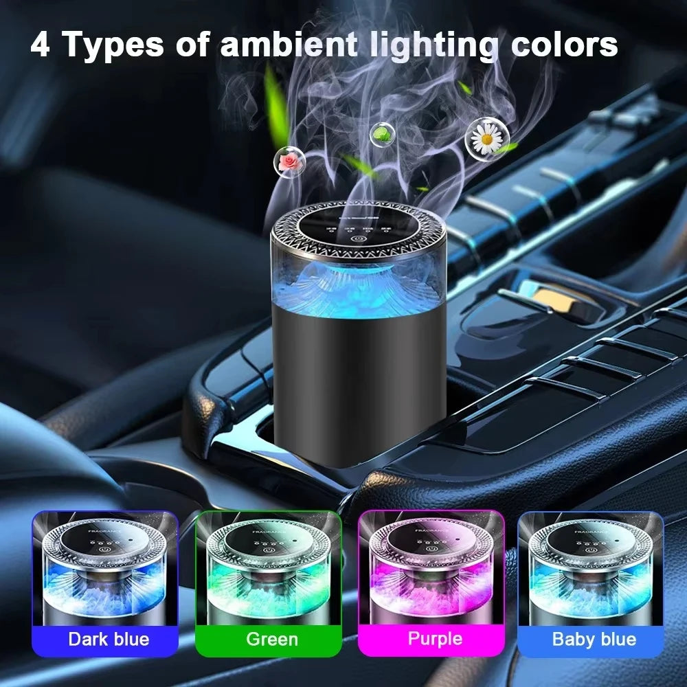 Purilite Select 2025 Smart Car Air Freshener – Sea Mist & Cloud Aroma, Ultrasonic Atomizing Diffuser