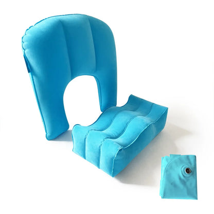 Purilite Select Inflatable Butt Lift Pillow Set | Lightweight Seat Cushion with Back Support | Portable Comfort Cushion with Carrying Bag