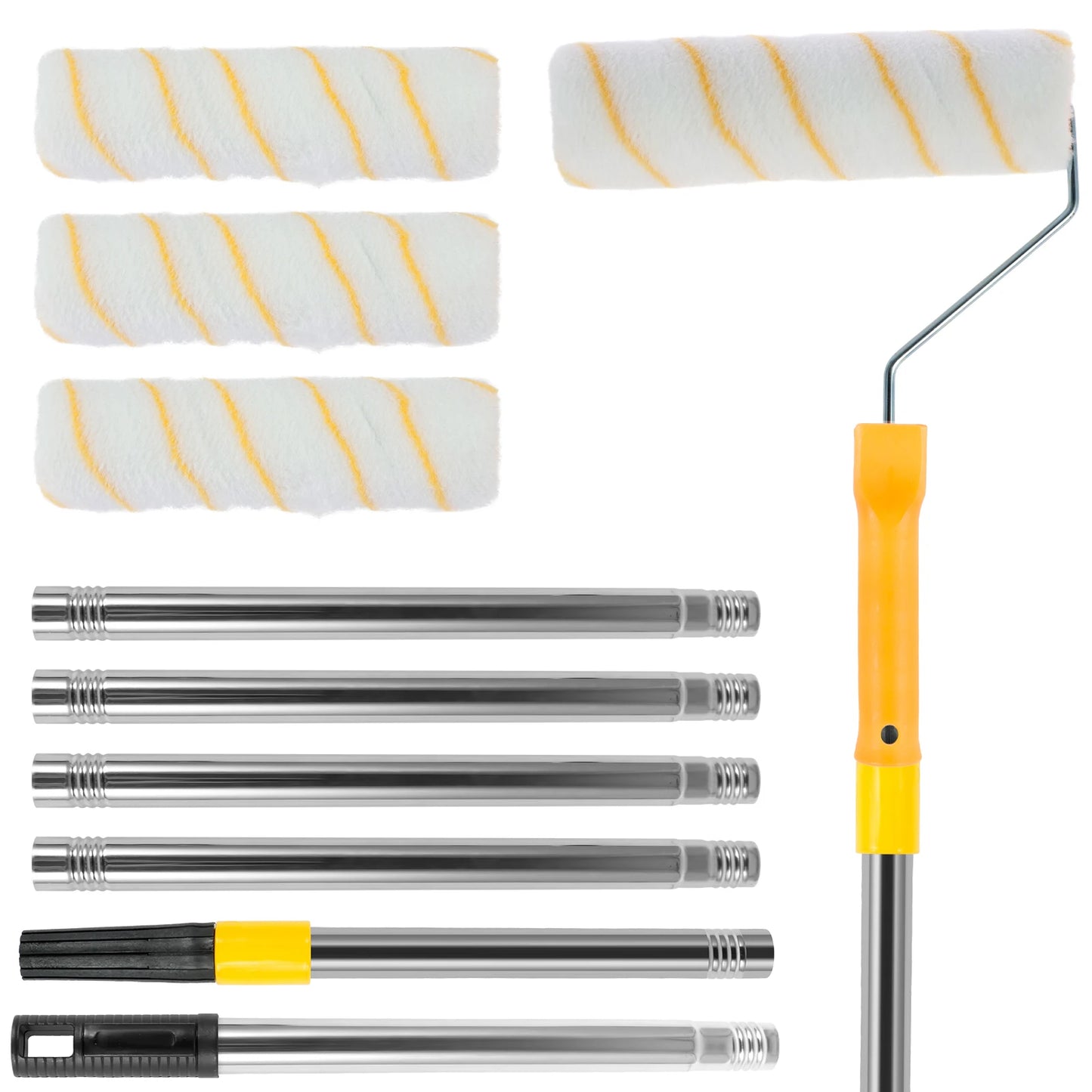 Purilite Select Paint Roller Brush Kit – Household Wall & Ceiling Painting Tool with Detachable Pole