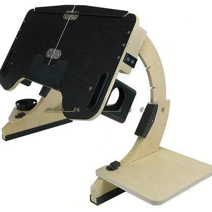 Purilite Select Wooden Adjustable Notebook Stand – Portable Foldable Desk Computer Stand for Laptop, Reading & Bed Use