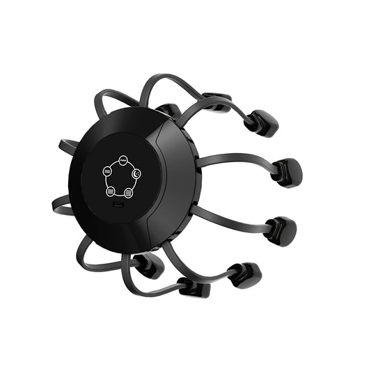Purilite Select Electric Octopus Head Scalp Massager with Vibration Relaxation Therapy for Home and Travel