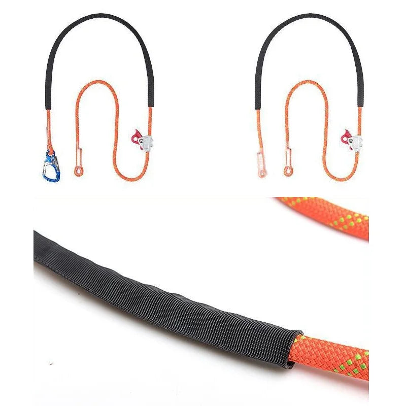 Purilite Select Adjustable Safety Rope | Electrician Height Work Positioning Belt | 12mm Fall Prevention Rope | Construction Belay and Rigging Equipment
