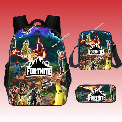 Purilite Select 3PCS Anime Fortnite Backpack Set