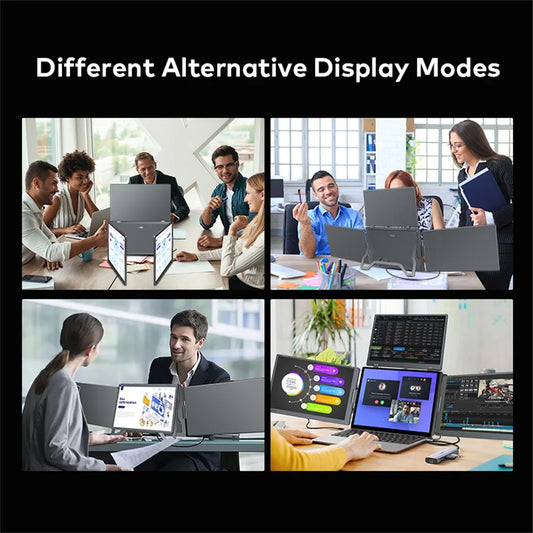 Purilite Select 15 Inch Triple Screen Laptop Monitor Extender HD IPS Portable Quad Display