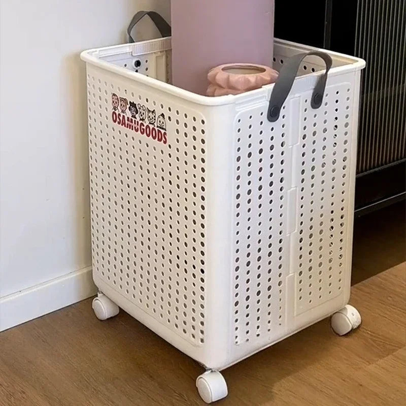 Purilite Select Foldable Dirty Clothes Basket with Wheels
