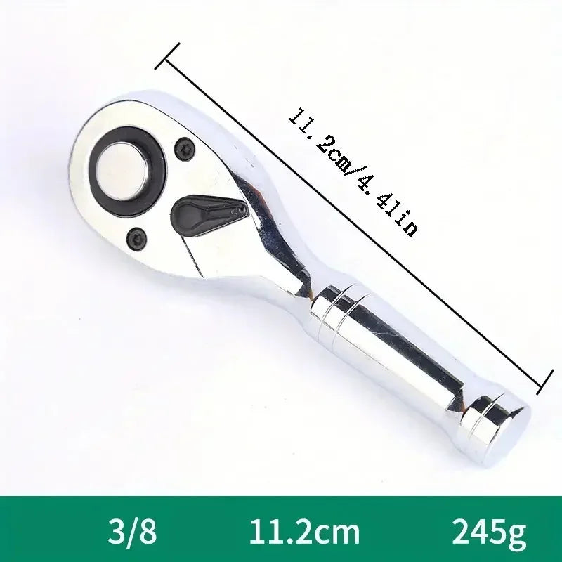 Purilite Select 1/4, 3/8, 1/2 Inch Drive Stubby Ratchet Set