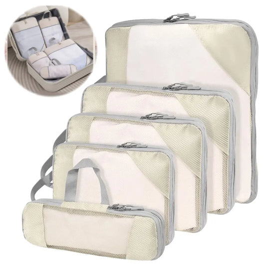 Purilite Select 5‑PCS Compressible Travel Packing Cubes Set