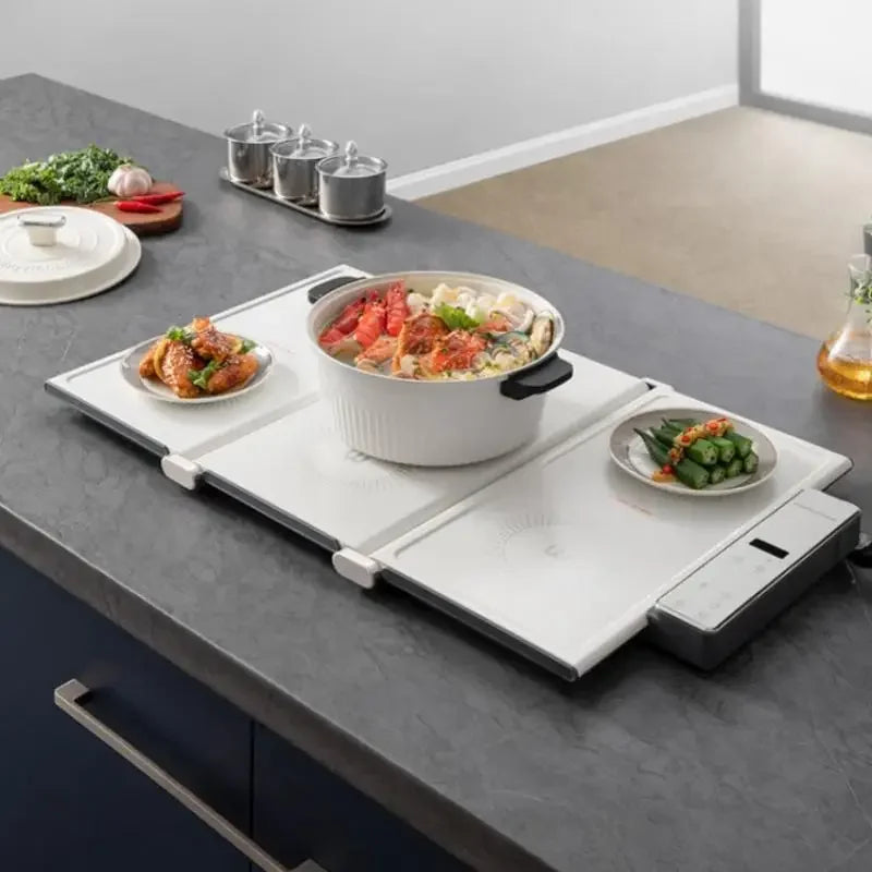 Purilite Select Household Table Food Warming Mat | Morphy Folding Electric Food Warmer | Ceramic Cooktop Heating Board | 220V Cooking Heating Mat