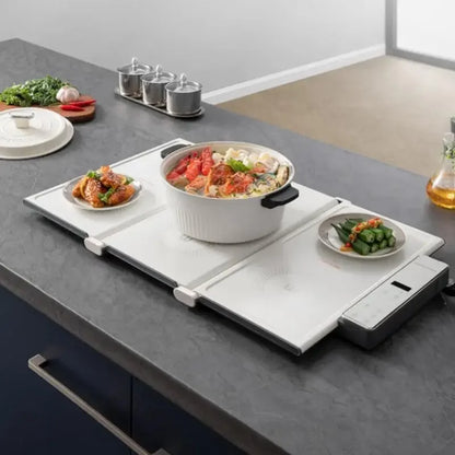 Purilite Select Household Table Food Warming Mat | Morphy Folding Electric Food Warmer | Ceramic Cooktop Heating Board | 220V Cooking Heating Mat
