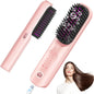 Purilite Select Cordless Hair Straightener Brush 10,000mAh Portable 300M Negative Ions for Frizz-Free Shine Fast Heating, Gift for Women