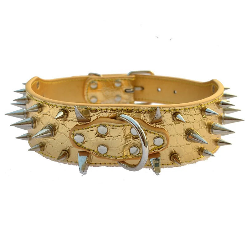 Purilite Select Adjustable Wide PU Leather Dog Collar