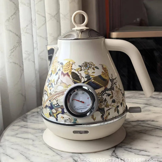 Purilite Select – 1.7L Retro Stainless Steel Electric Kettle with Thermometer