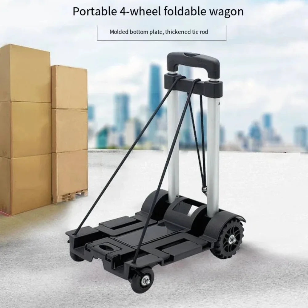 Purilite Select Handheld Foldable Shopping Cart | Multi-Functional Aluminum Alloy Trolley | Portable Grocery & Camping Utility Cart