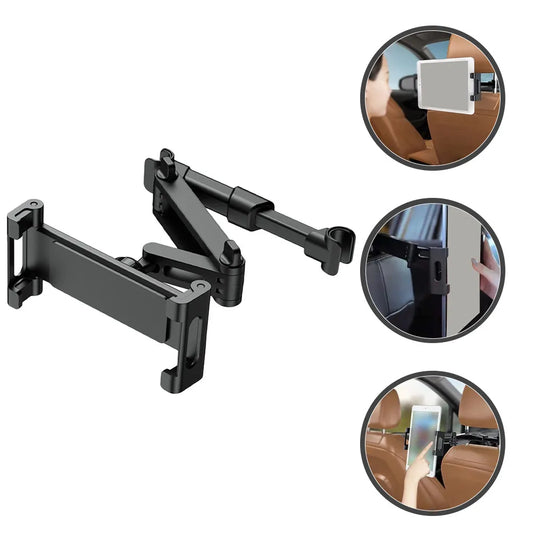 Purilite Select Car Backseat Headrest Tablet Mount 360 Degree Rotatable Adjustable Phone and Tablet Holder