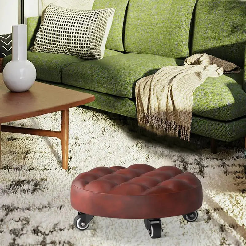Purilite Select Low Floor Work Chair with Casters | Rolling Work Stool for Garage Home Outdoor Use