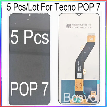 Purilite Select LCD Display + Touch Screen Assembly for Tecno POP 7 – Wholesale Lot of 5 Pieces