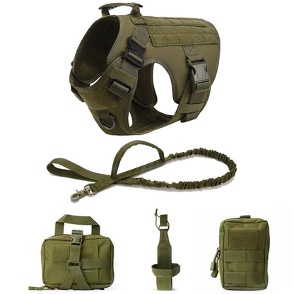 Purilite Select Tactical Military Dog Vest & Leash Set