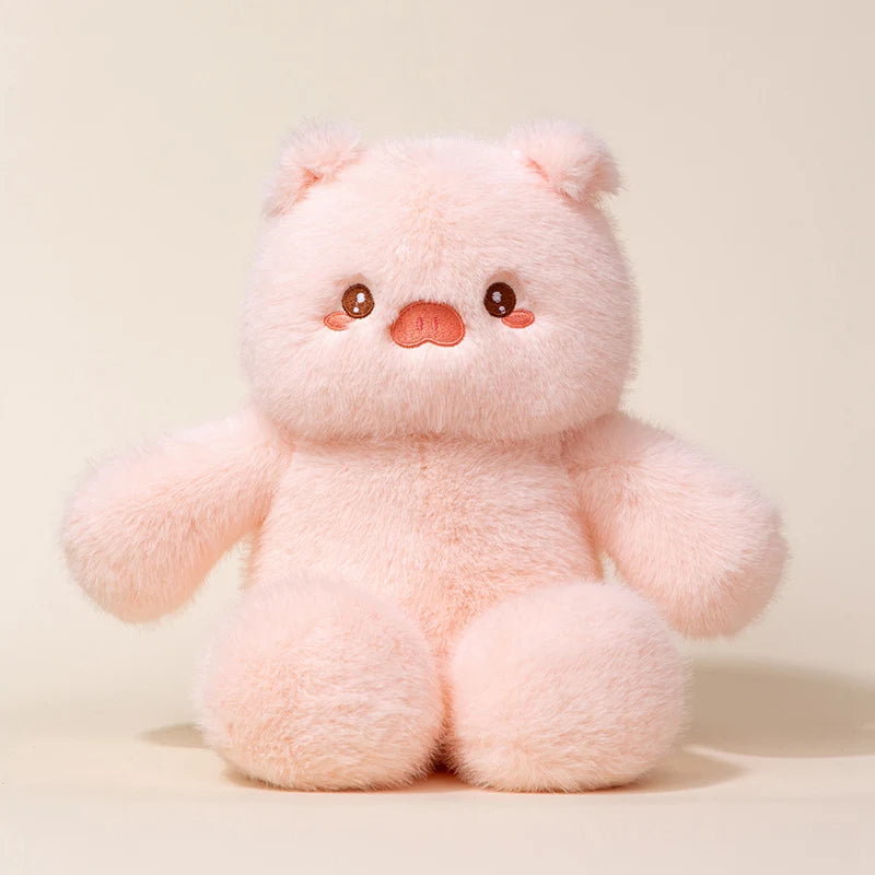 Purilite Select Fluffy Sitting Cattle Plush Toy Soft Stuffed Animal Doll Cozy PP Cotton Companion Gift for Kids & Home Decor