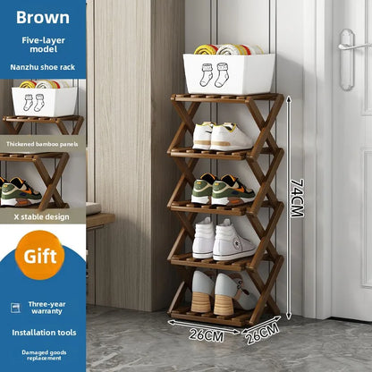 Purilite Select Narrow Wooden Shoe Rack