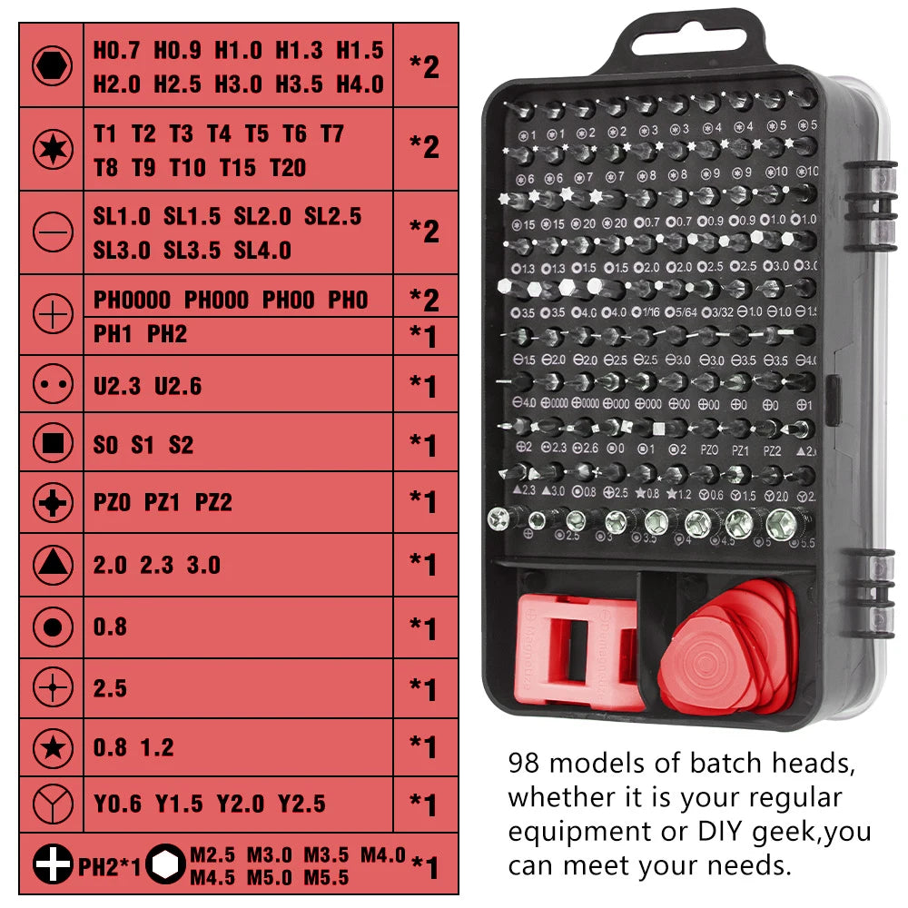 Purilite Select 115-in-1 Precision Screwdriver Set