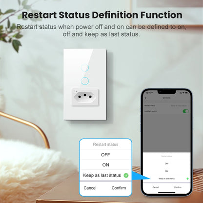 Purilite Select Smart Light Switch; 20A Wall Socket