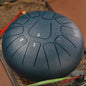 Purilite Select | 8 Inch Steel Tongue Drum 11 Notes | Key of F Handpan Drum | Meditation Yoga Musical Instrument with Carry Bag