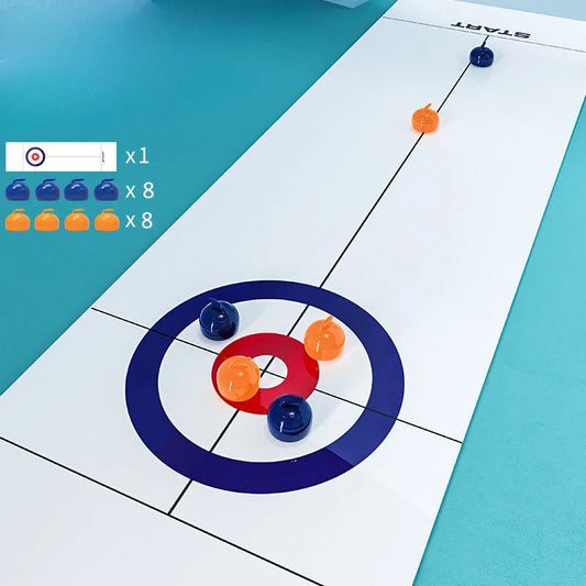 Purilite Select Tabletop Curling Game | Family Board Game | Interactive Shuffleboard Toy | Educational Fun Game