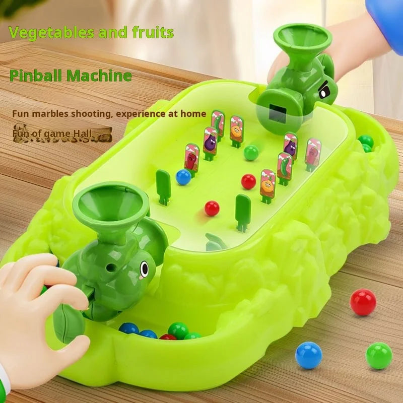 Purilite Select | Kids Battle Game Toy Vegetable Pinball Shooter | Parent-Child Desktop Party Game | Family Game Night Toy
