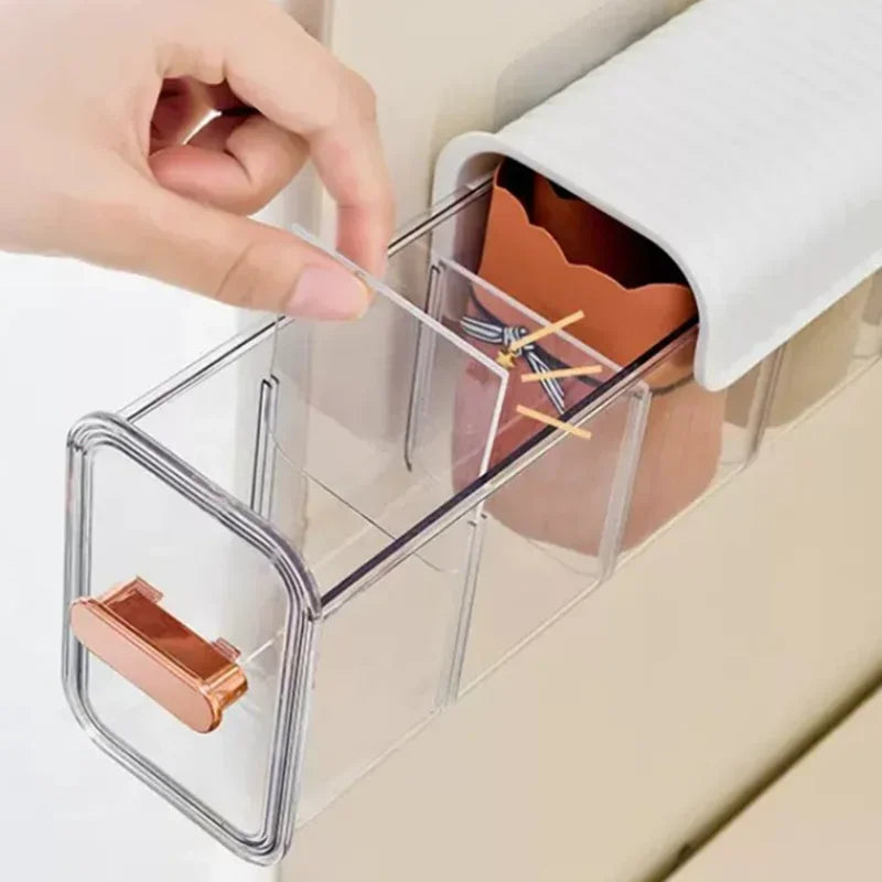 Purilite Select Wall-Mounted Underwear & Sock Storage Box | Closet Bra & Garments Holder | Drawer Case | Large Cloth Compartment Space-Saving